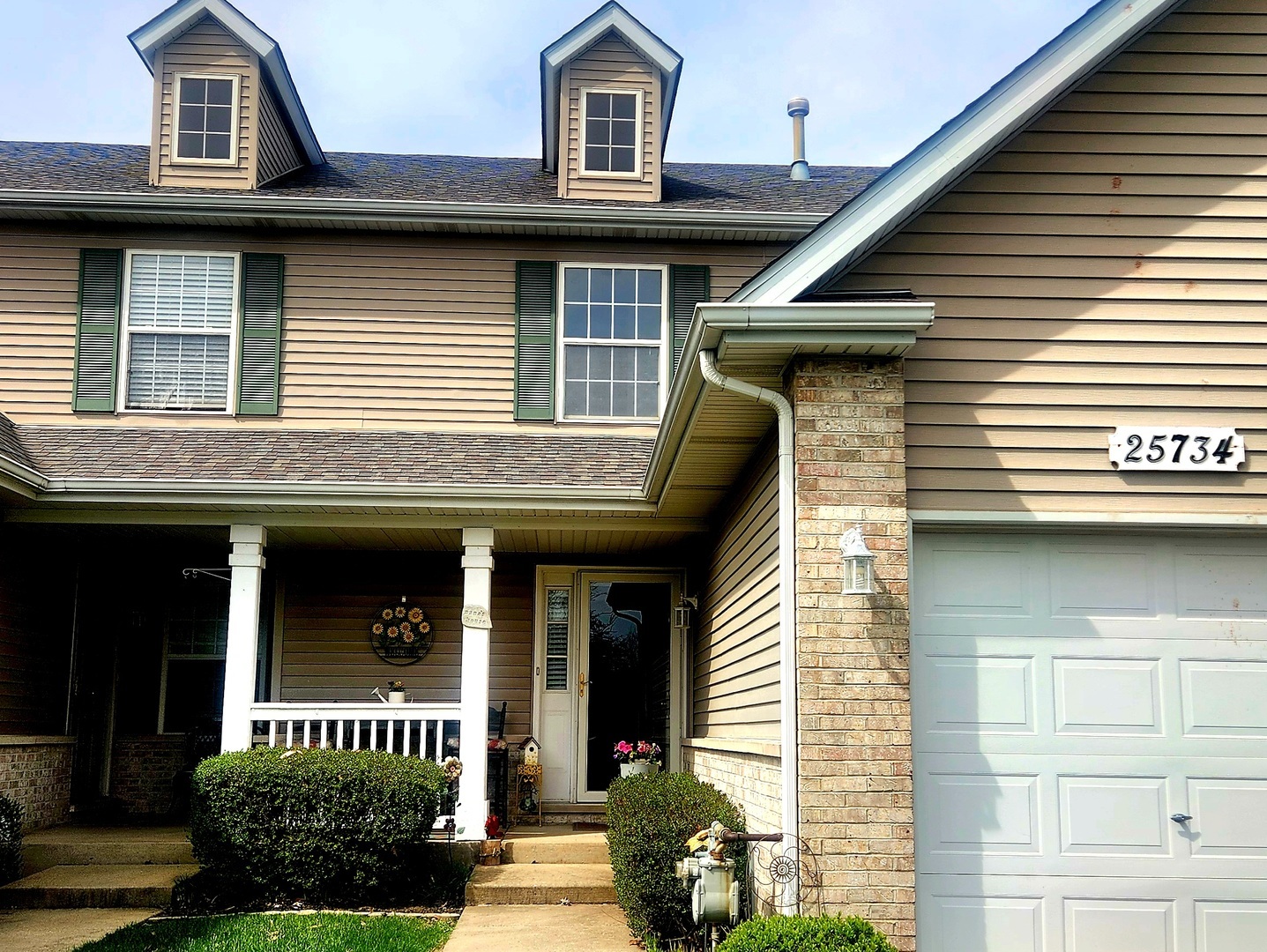 a front view of a house