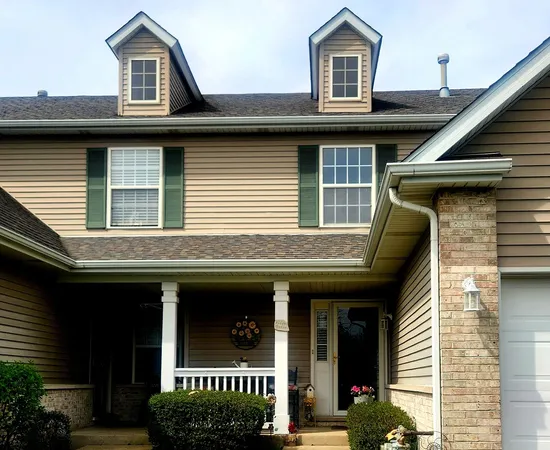 a front view of a house