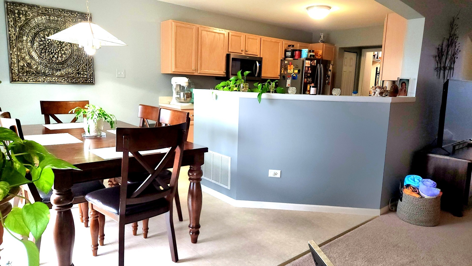 25734 Bridle Path Channahon, IL 60410 - Photo 8 of 29 a view of a dining room with furniture and a potted plant
