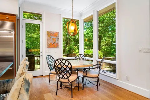 a living room with furniture and a gate