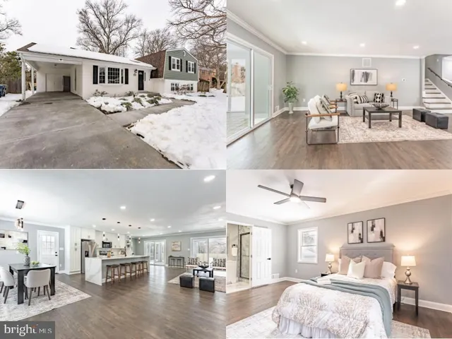 a living room with furniture a wooden floor and kitchen view