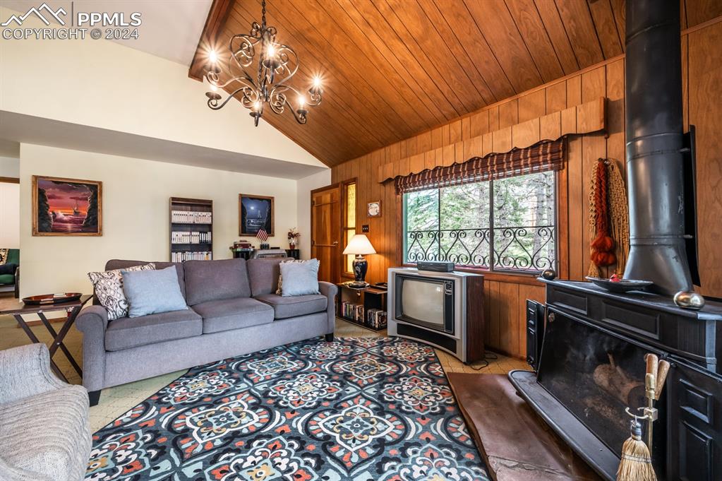 441 Westcliffe Drive Rye, CO 81069 - Photo 7 of 29 a living room with furniture a window and a fireplace