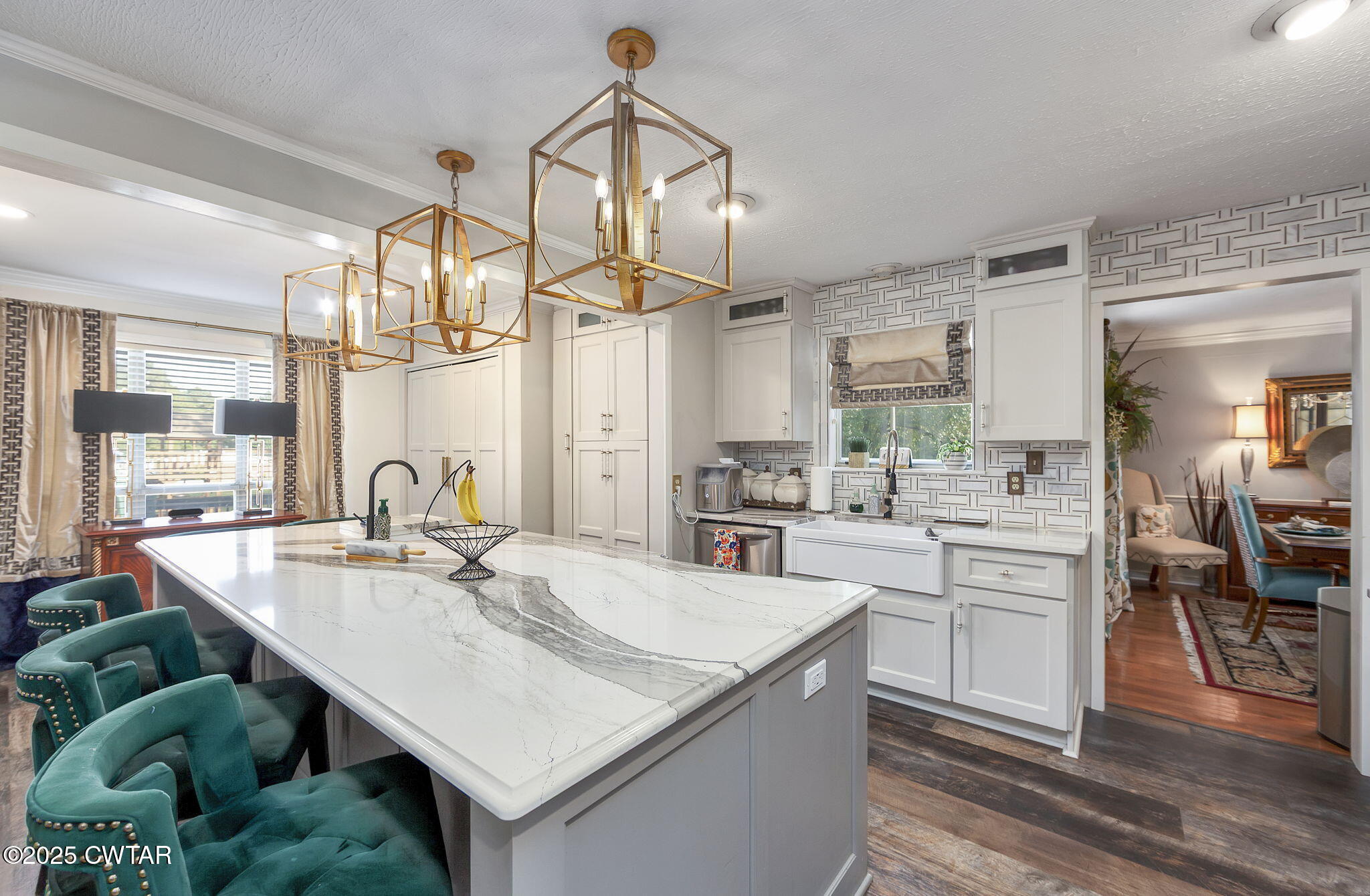 472 Old Denmark Road Jackson, TN 38301 - Photo 9 of 44 a kitchen with sink cabinets and living room