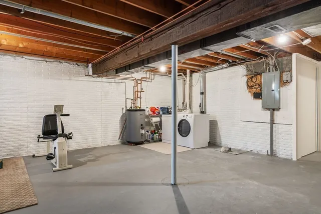 a view of a storage room with an empty space