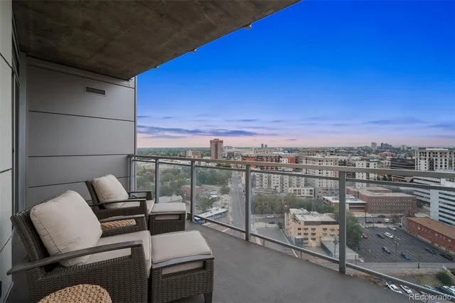 a view of a city with tall buildings