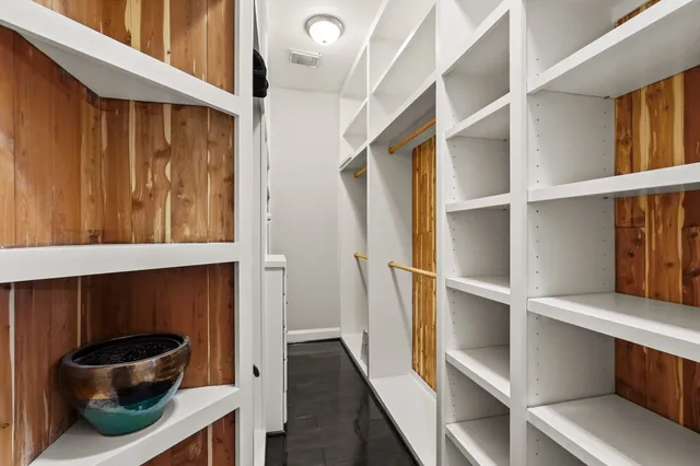 a hallway with closet
