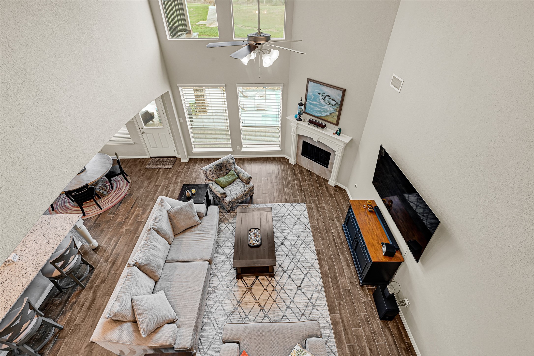10319 Silver Shield Way Tomball, TX 77375 - Photo 24 of 46 a view of living room with furniture and a fireplace