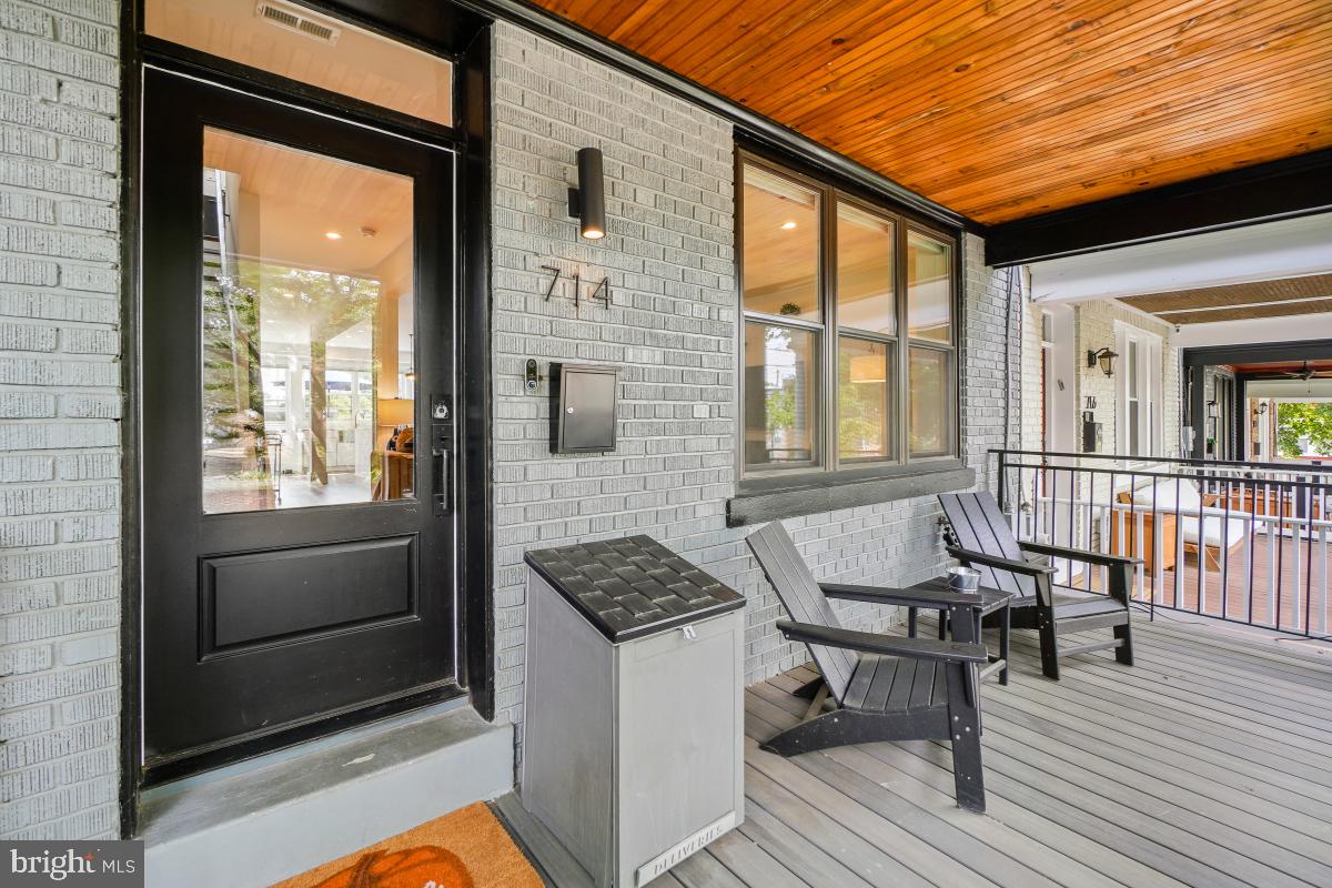 714 Decatur Street Northwest Washington, DC 20011 - Photo 7 of 40 a balcony view with a seating space