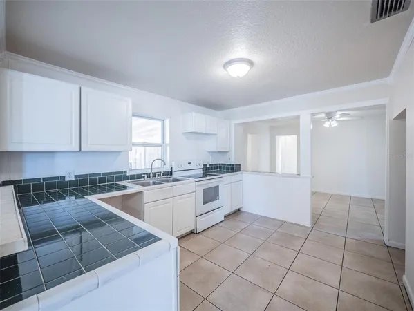 a kitchen with a stove a sink and a refrigerator