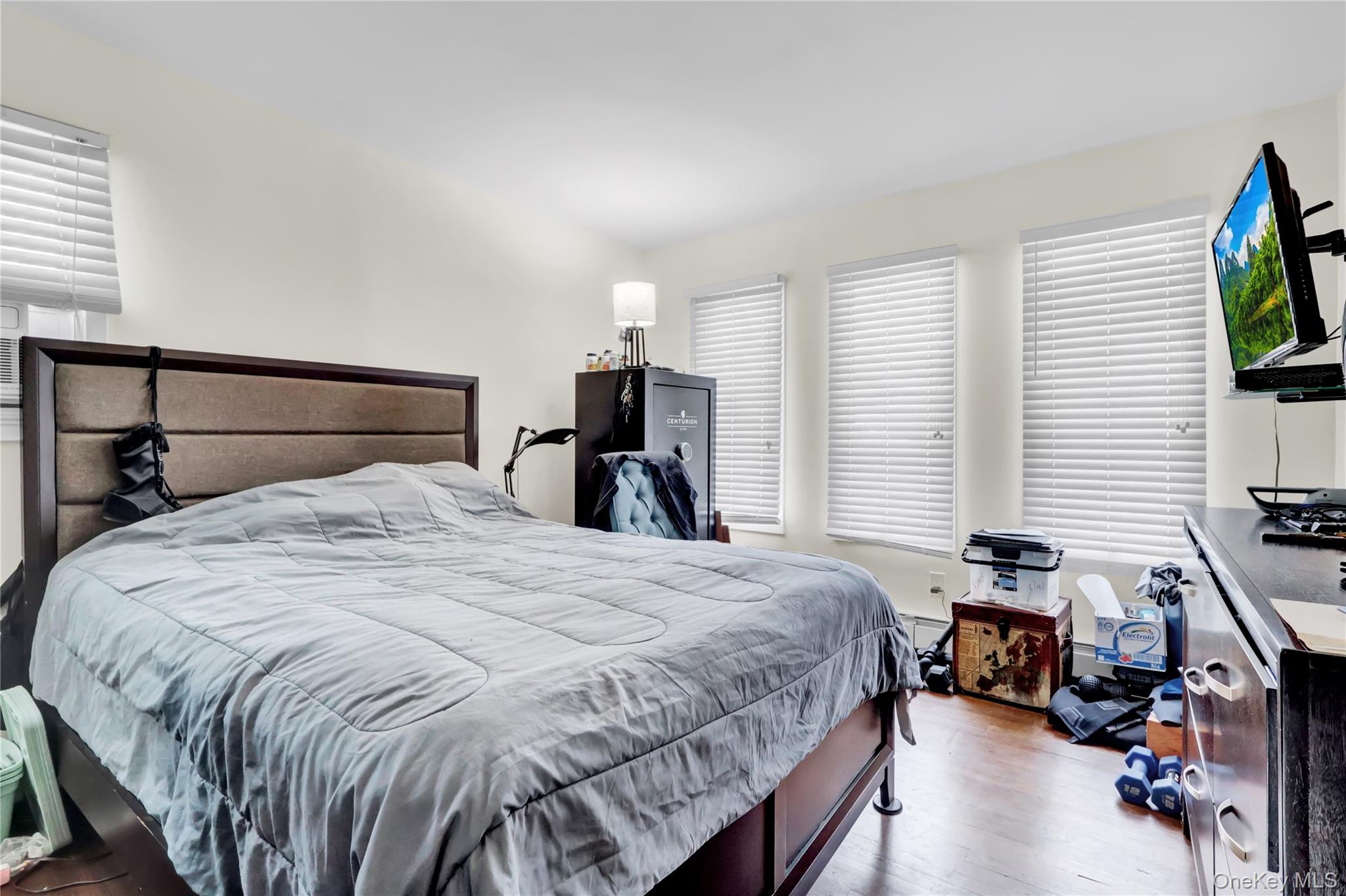 4 Halliday Road Coram, NY 11727 - Photo 16 of 28 a bedroom with a bed and a flat tv screen on a dresser