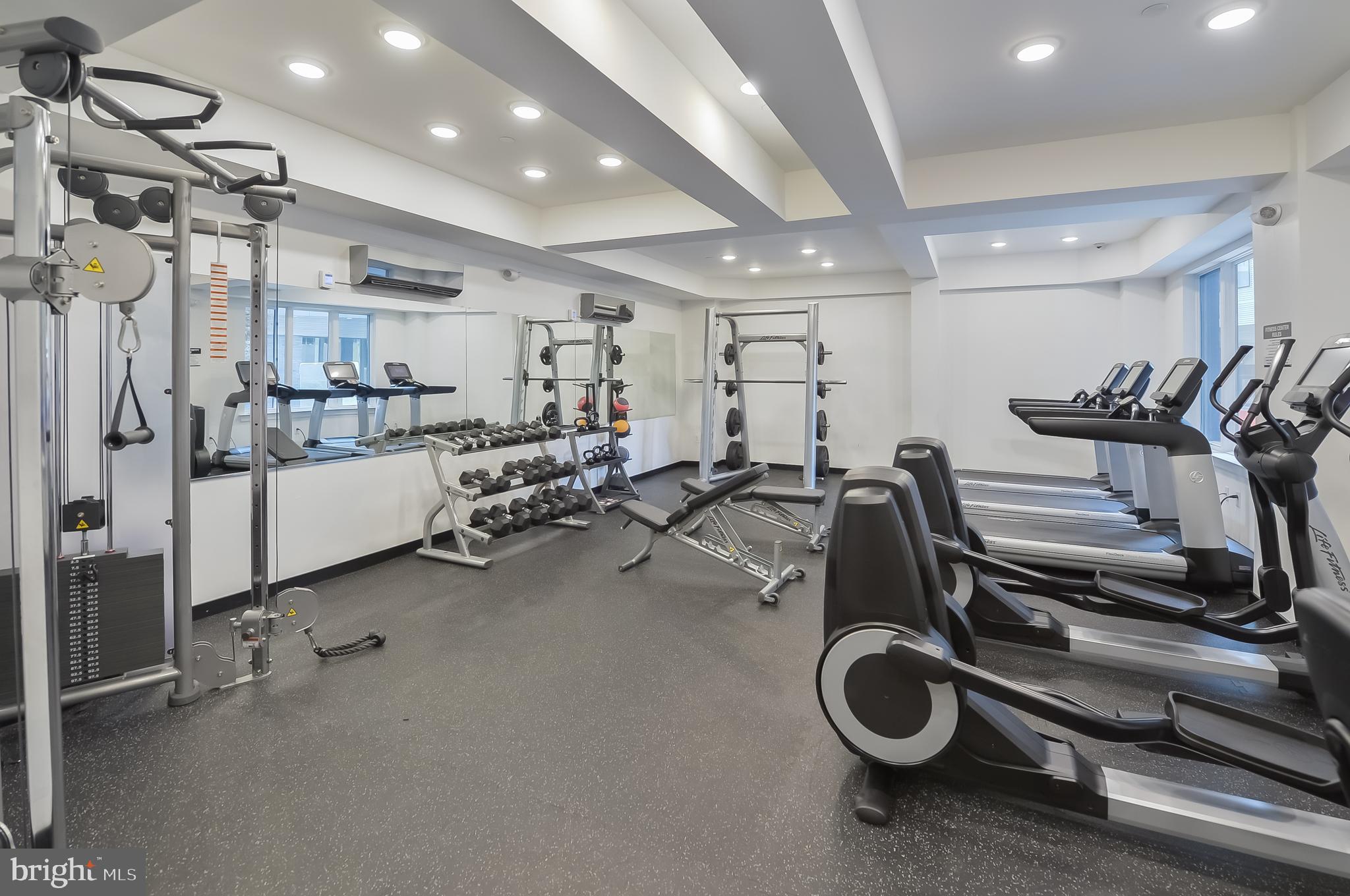 236 West Thompson Street, Unit B401 Philadelphia, PA 19122 - Photo 37 of 48 a view of a room with gym equipment