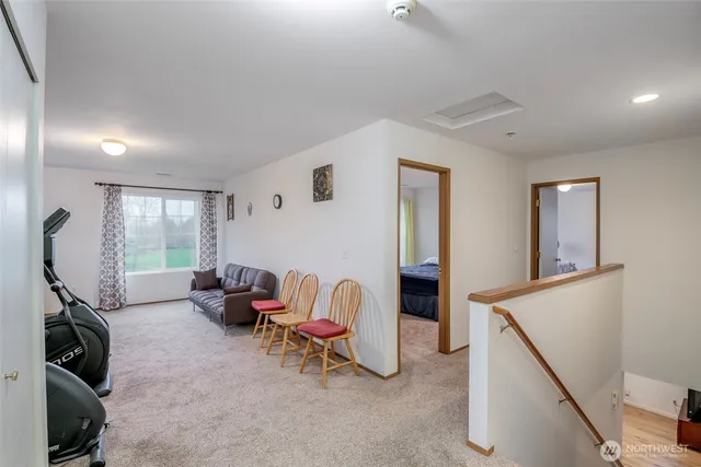 a room with furniture and a window