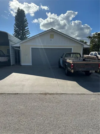 a car parked in front of a house
