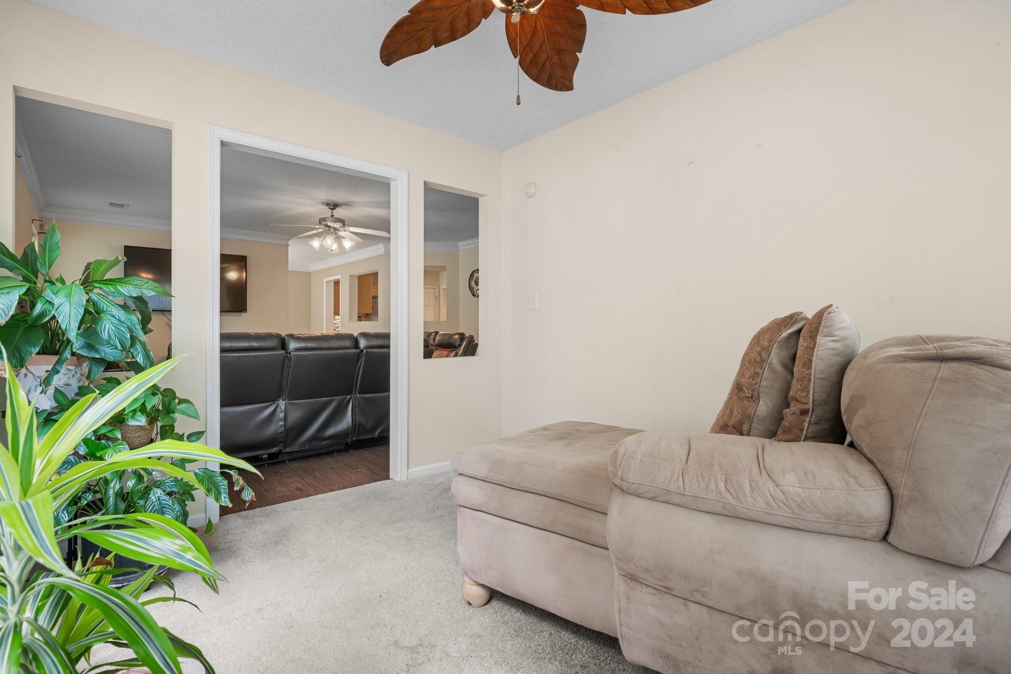 813 Raindrops Road Gastonia, NC 28054 - Photo 12 of 42 a living room with furniture and a potted plant