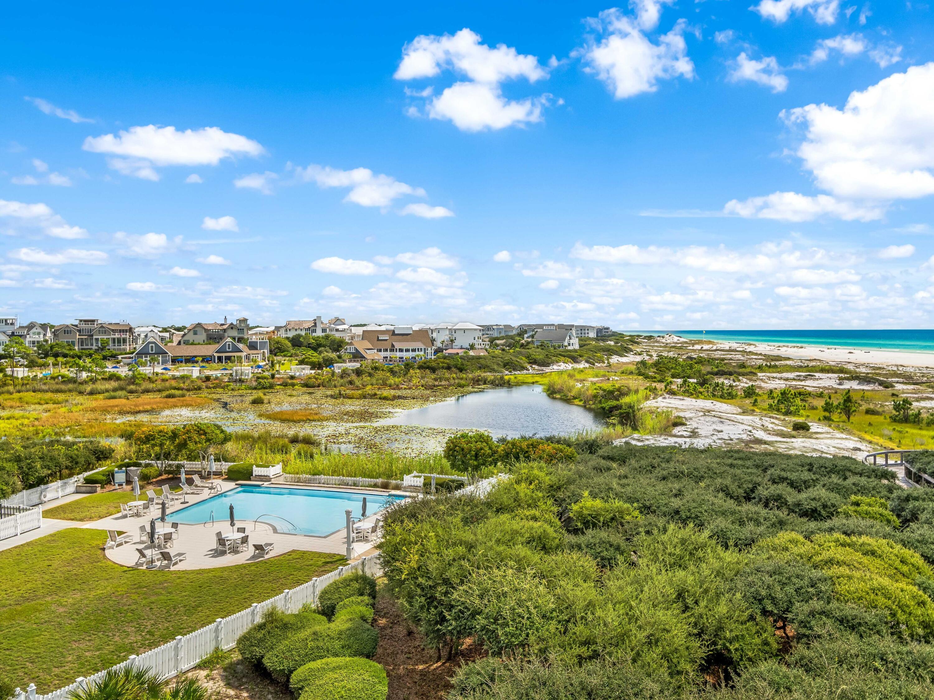 99 Compass Point Way, Unit 401 Watersound, FL 32461 - Photo 24 of 33 a view of a lake with a big yard