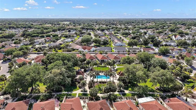 an aerial view of a city with lots of residential buildings