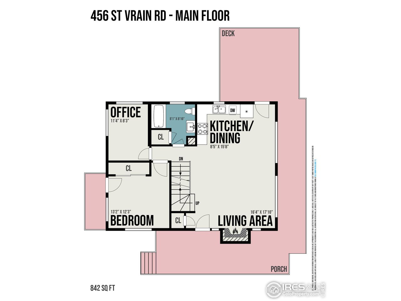 456 St Vrain Road Lyons, CO 80540 - Photo 38 of 40 Floor plan for main level
