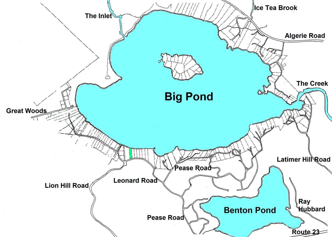 130 Leonard Road Otis, MA 01029 - Photo 27 of 28 Big Pond Map of Property
