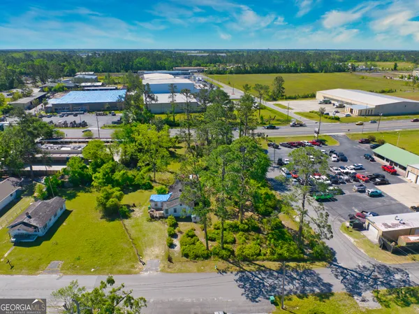 a view of a city with an ocean