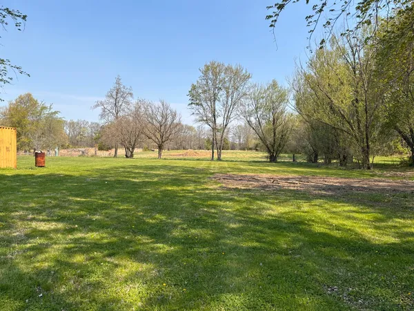 a view of a backyard