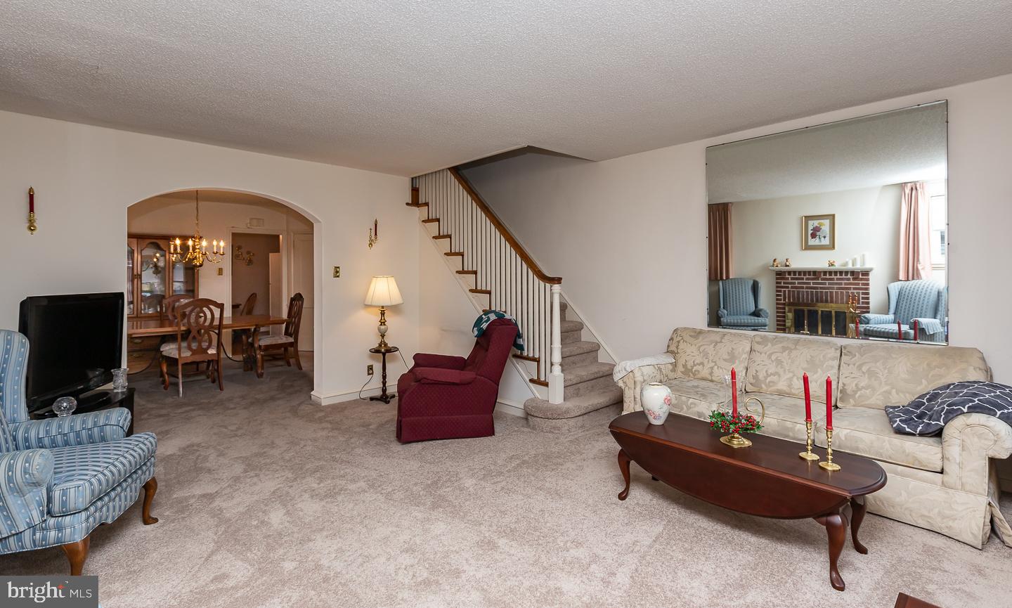 672 Rose Street Lansdowne, PA 19050 - Photo 5 of 30 Large Living room with fireplace