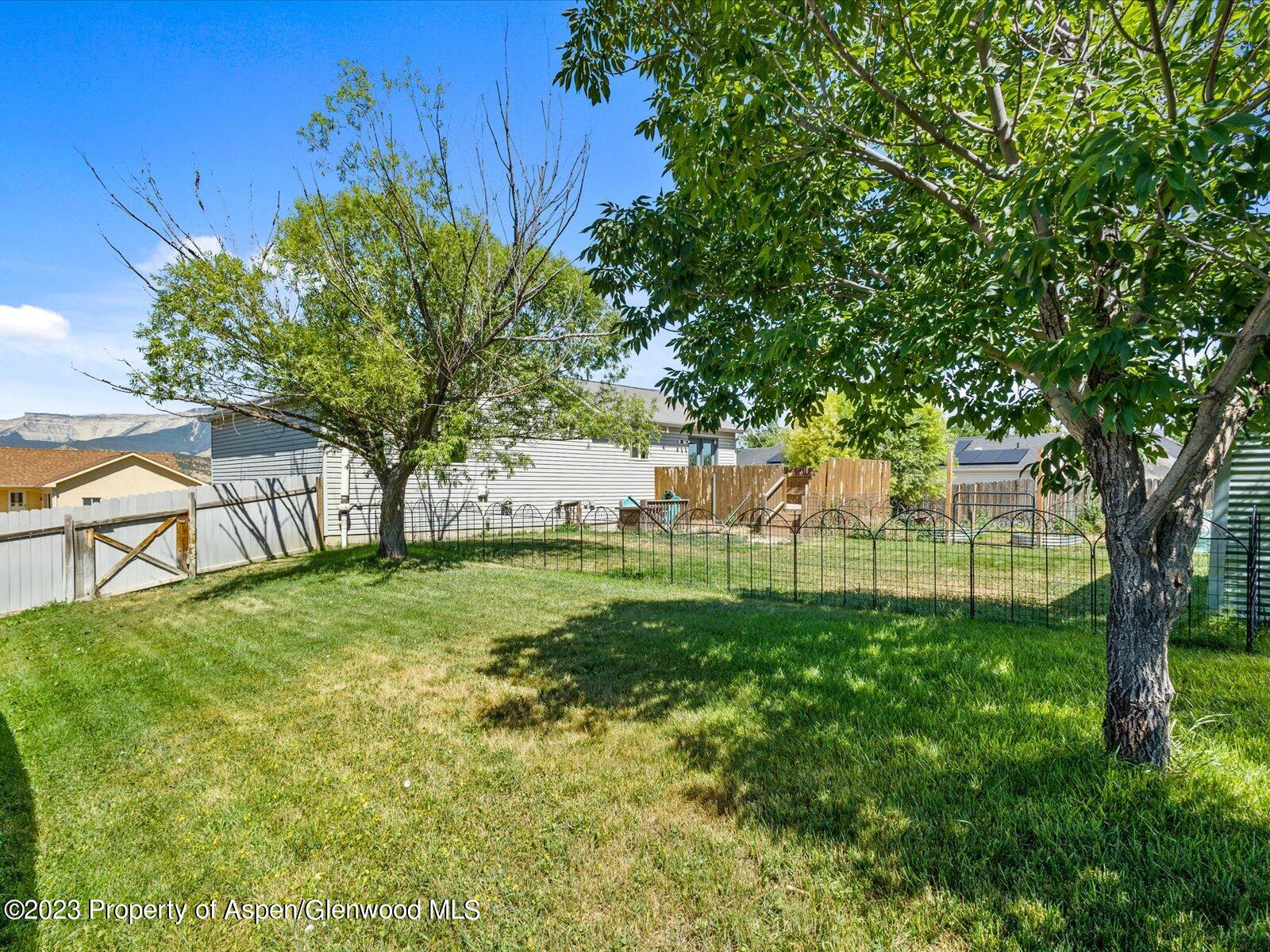 1562 Anvil View Avenue Rifle, CO 81650 - Photo 26 of 26 a view of backyard with table and chairs and a large tree