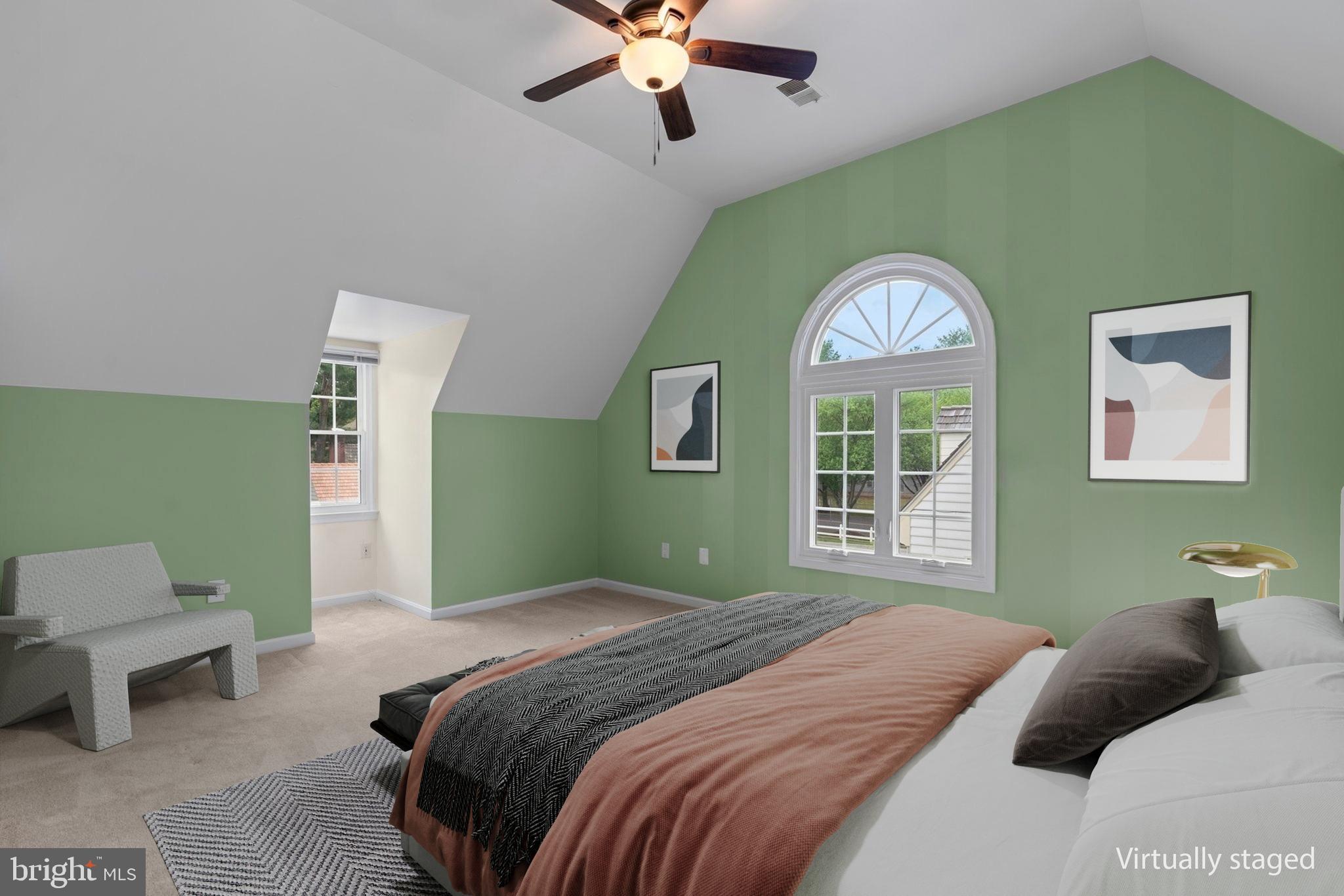 2 Oxley Square Road Gaithersburg, MD 20877 - Photo 18 of 49 a bedroom with a bed and a chandelier