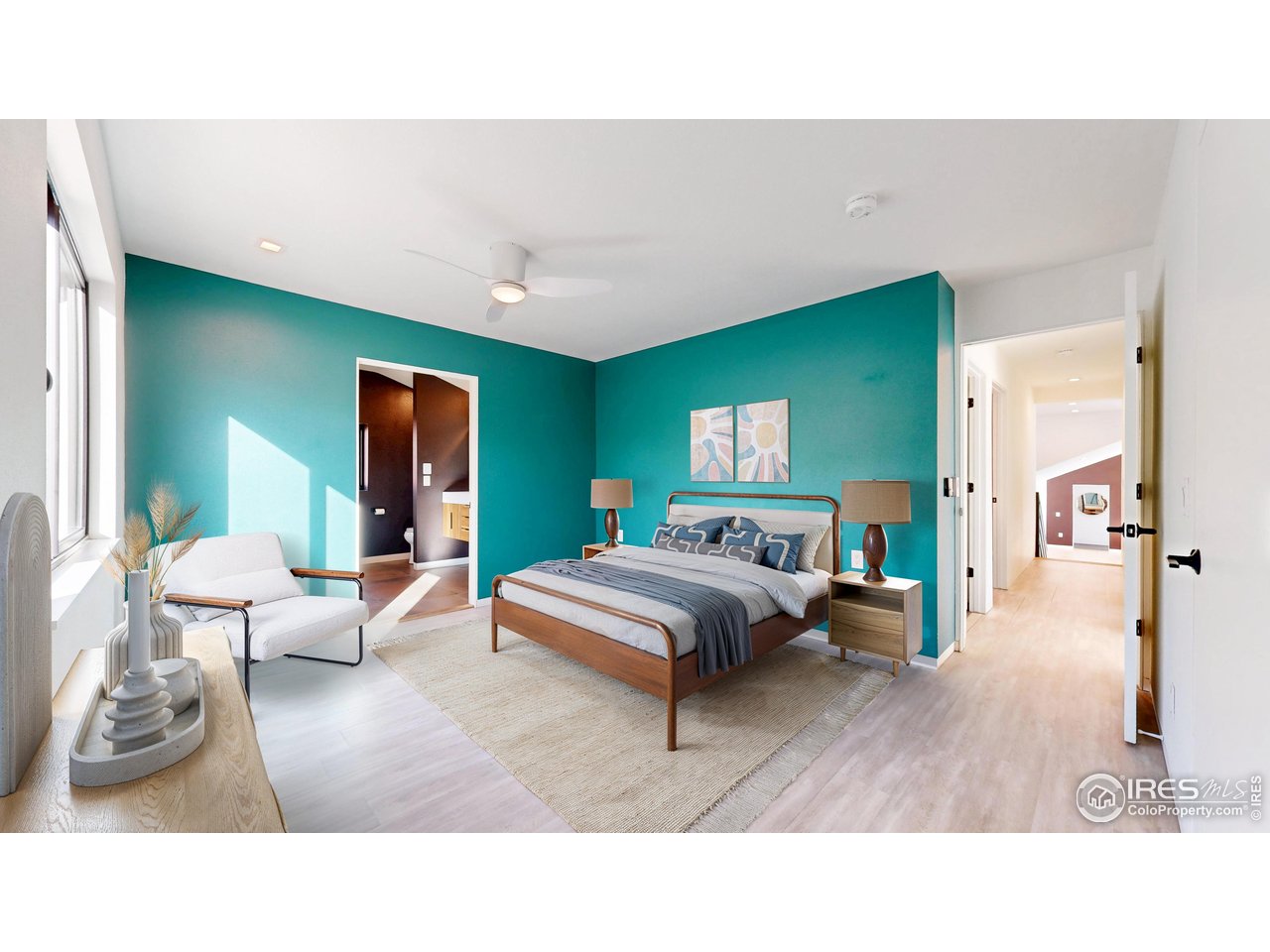 710 Tanager Road Estes Park, CO 80517 - Photo 11 of 43 Primary Bedroom digitally staged.