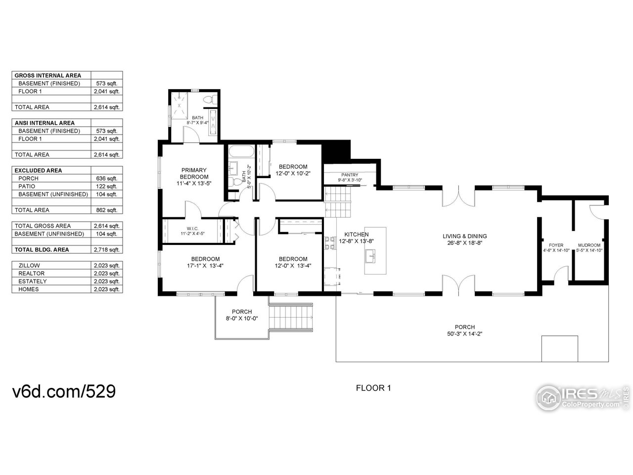 710 Tanager Road Estes Park, CO 80517 - Photo 42 of 43 Main / Upper level floor plans.
