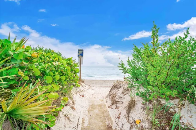 a view of beach and ocean
