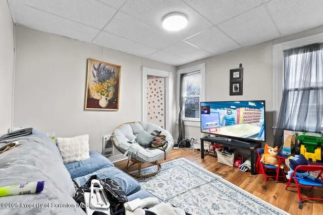 a bedroom with a bed and closet