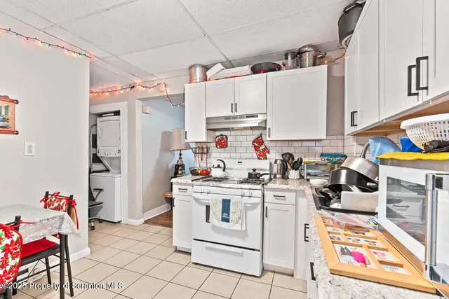 a storage room with washer and dryer