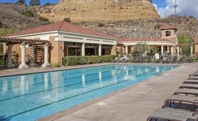 a view of a house with a swimming pool