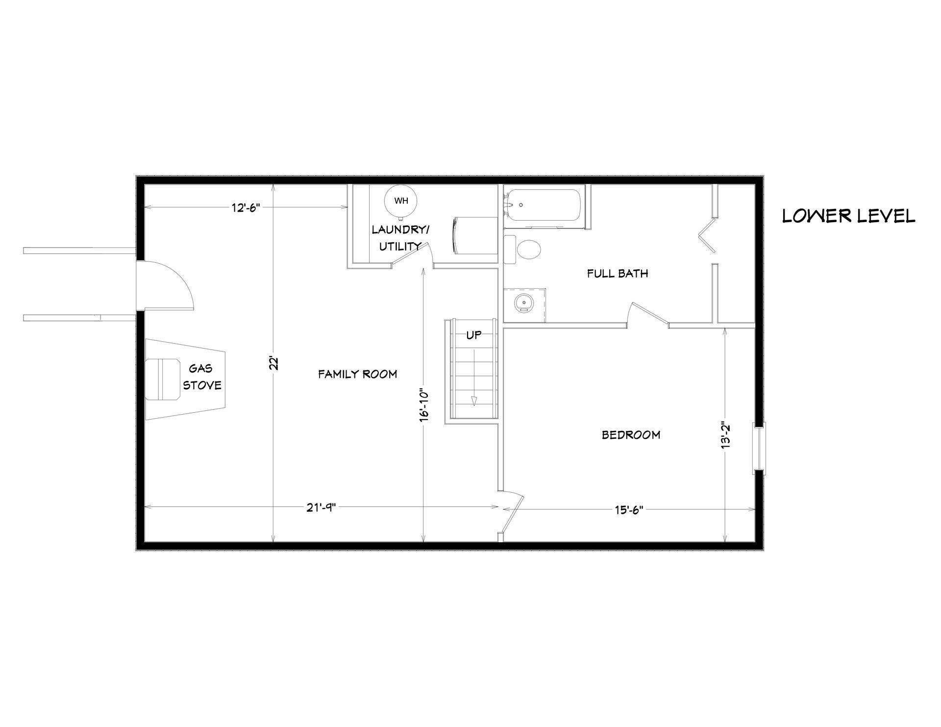 572 Arch Mill Road Buchanan, VA 24066 - Photo 48 of 48 Lower Level Floor Plan