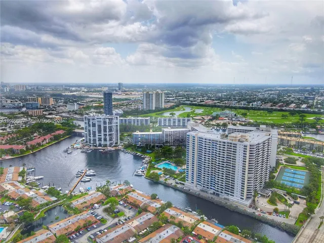 an aerial view of a city