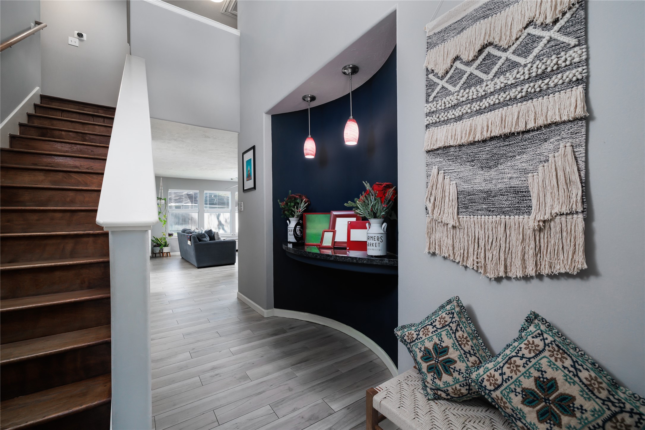 143 South Vesper Bend Circle Spring, TX 77382 - Photo 3 of 31 a living room with furniture and a flat screen tv