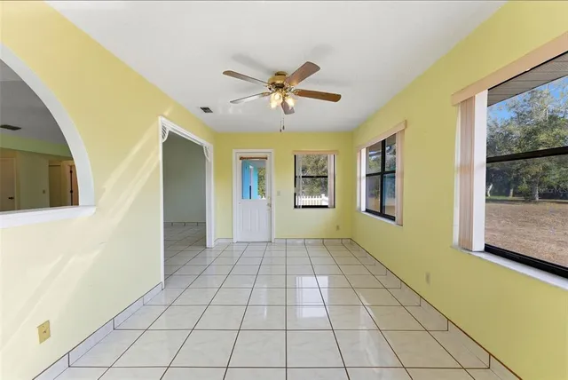 a view of a yard with an outdoor space