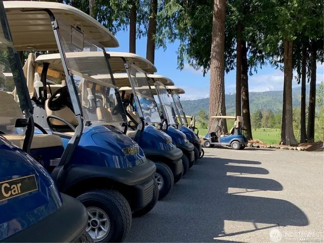 an aerial view of a house with garden