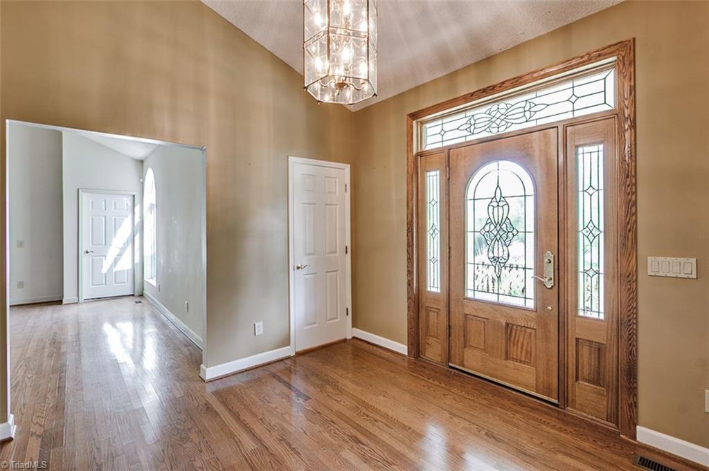 Foyer, hardwood floors