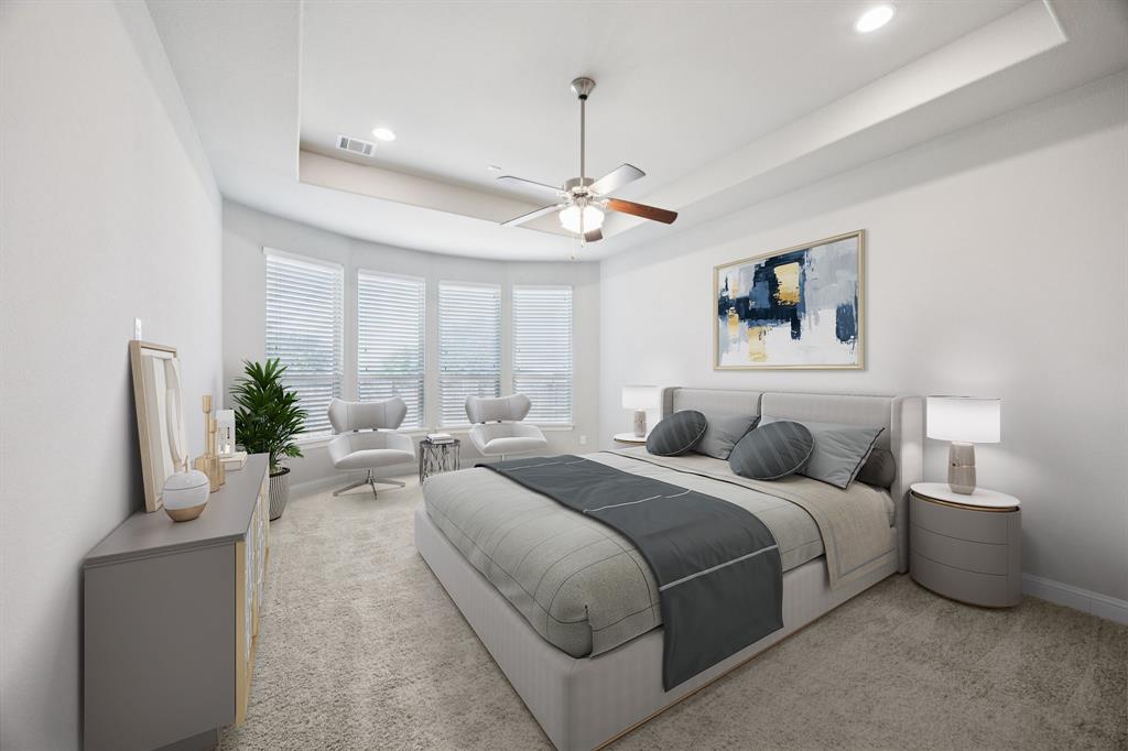 965 Touchstone Road Frisco, TX 75036 - Photo 16 of 36 a bedroom with a bed couch and window