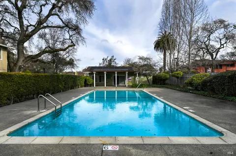 front view of a house with swimming pool