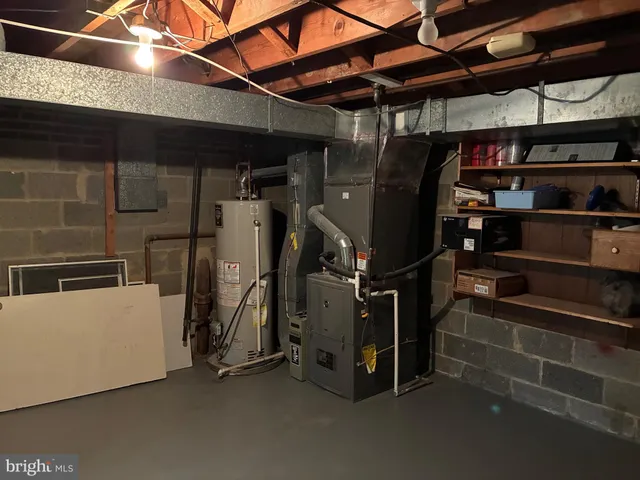 a view of storage and utility room