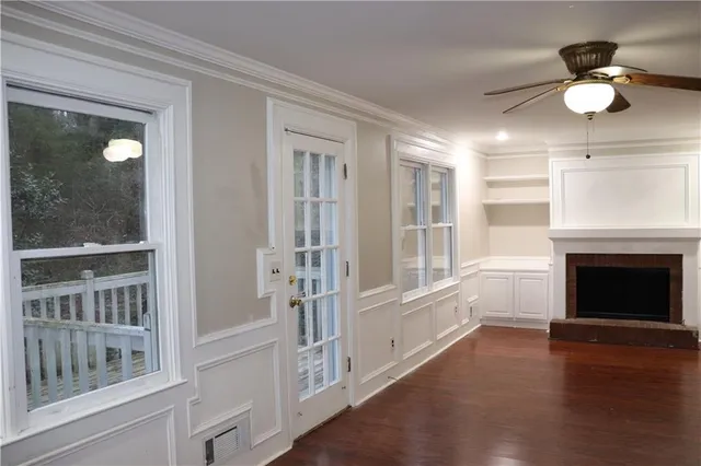 a close up view of racks on the wall