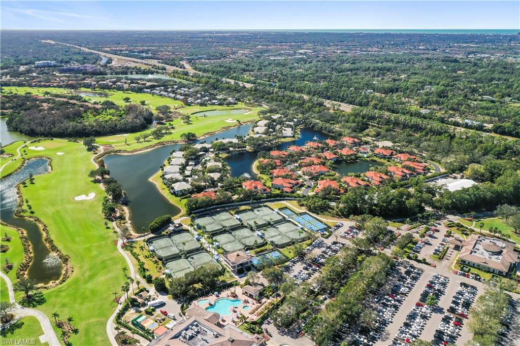 480 Terracina Way Naples, FL 34119 - Photo 39 of 40 Aerial overview of property's location with a golf club and a large body of water