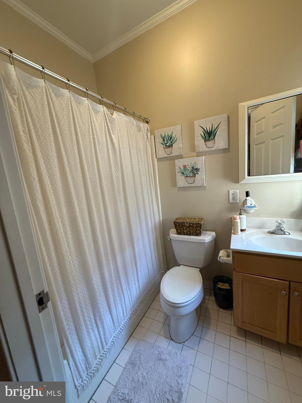1602 Spruce Street, Unit 2R Philadelphia, PA 19103 - Photo 7 of 11 a bathroom with a sink a toilet a mirror and shower curtain