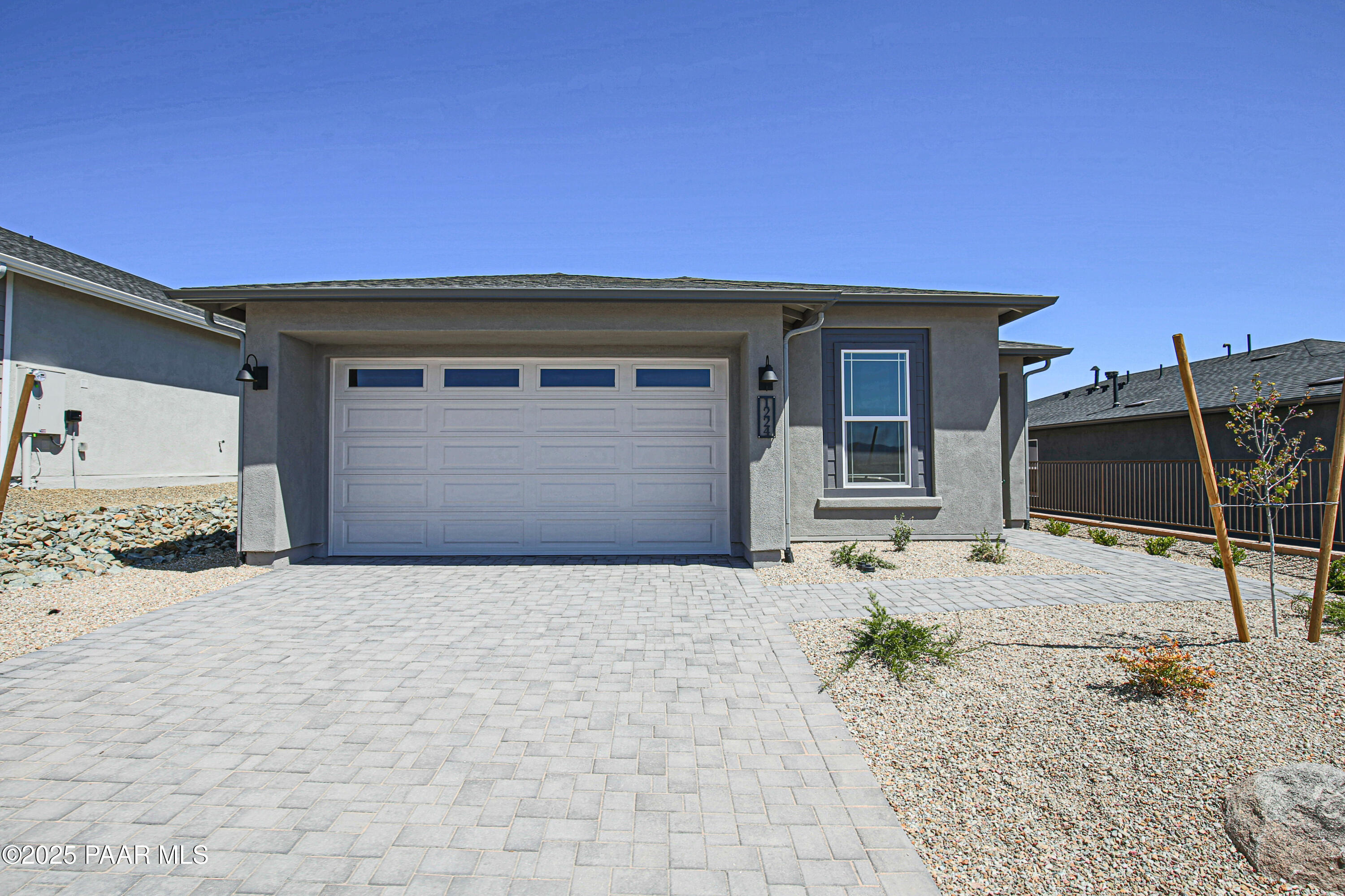 a front view of a house