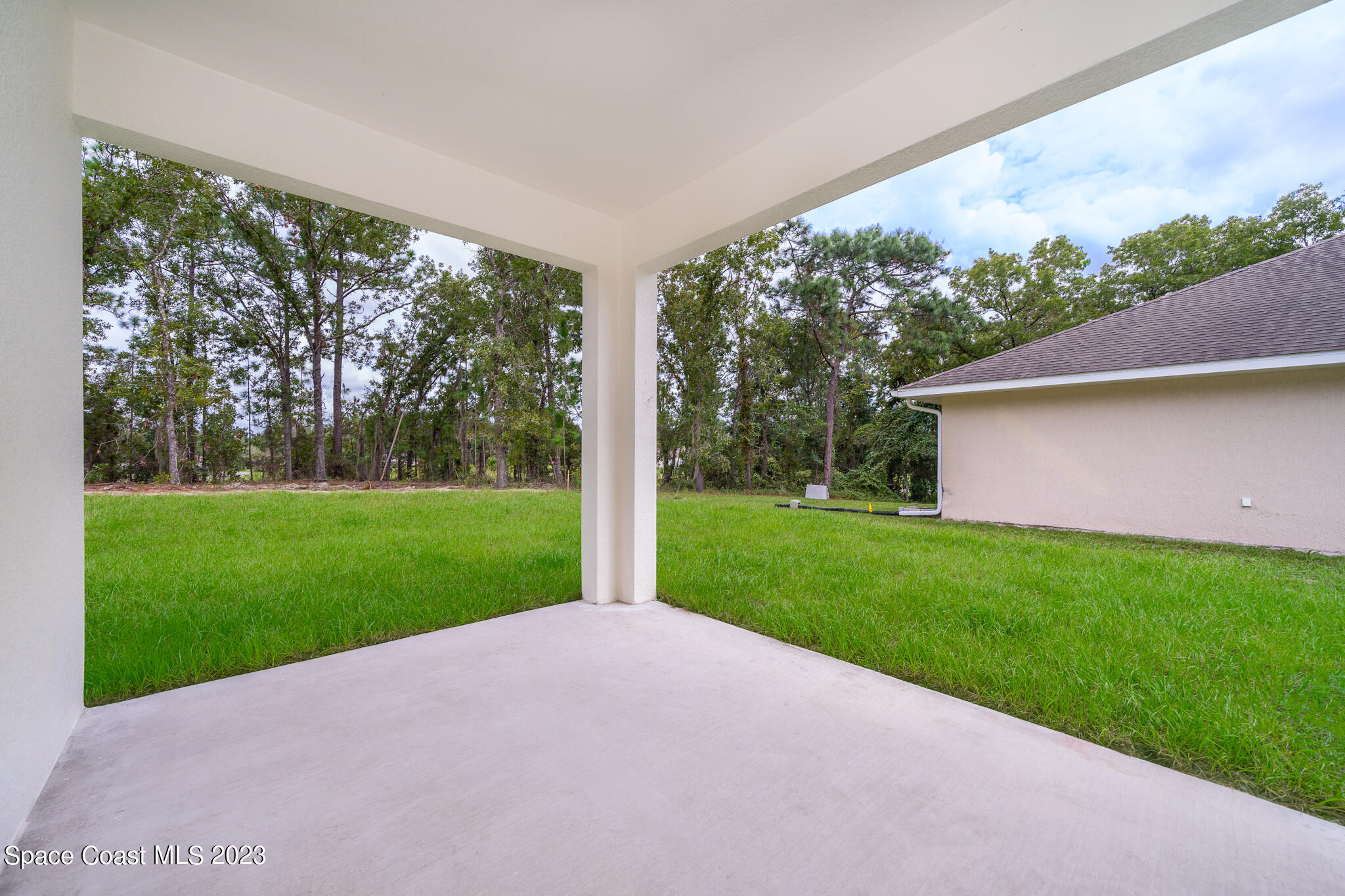 209 Tatum Road Southwest Palm Bay, FL 32908 - Photo 26 of 27 a view of a yard with potted plants and large trees