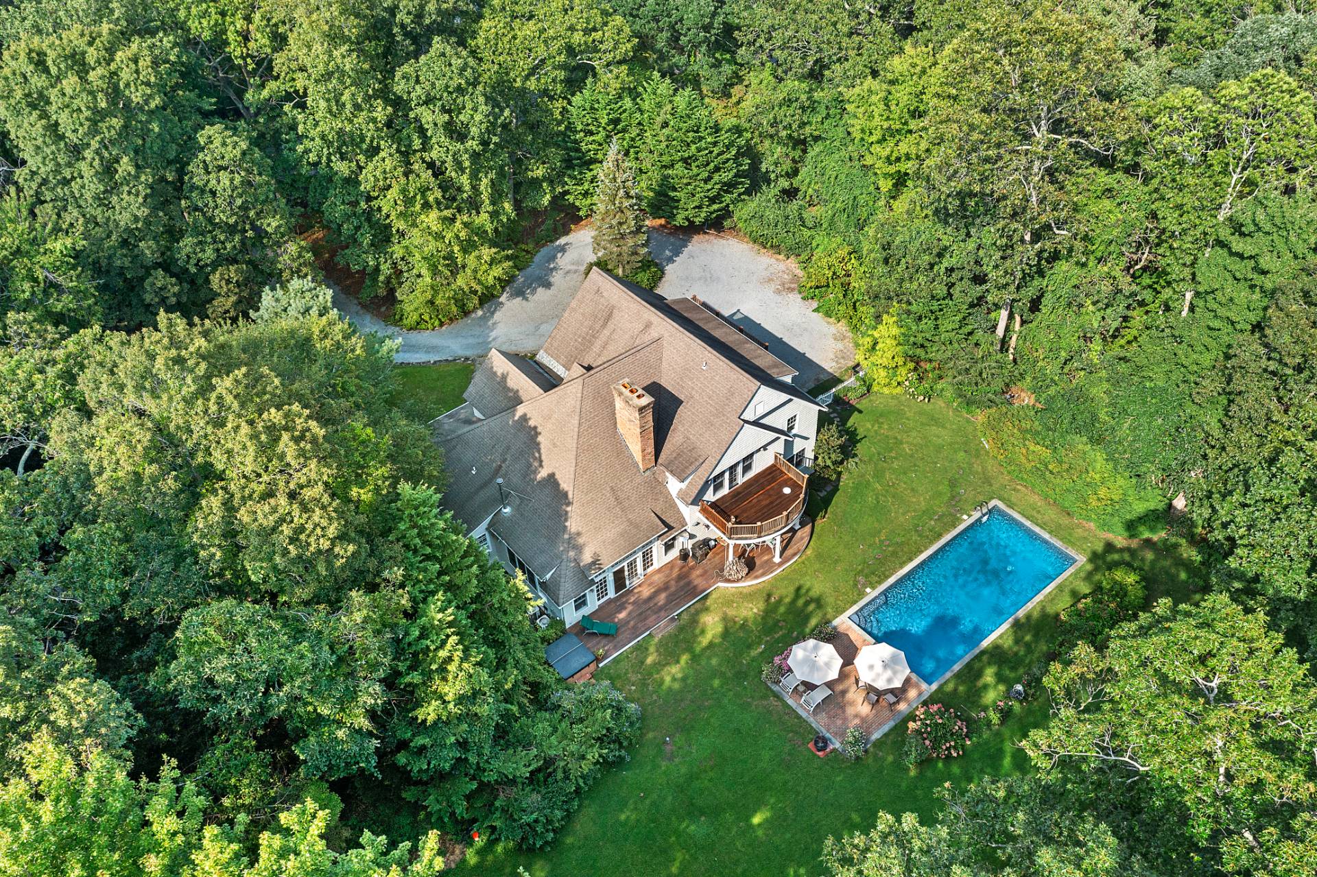 22 Deerwood Path Sag Harbor, NY 11963 - Photo 15 of 18 an aerial view of a house