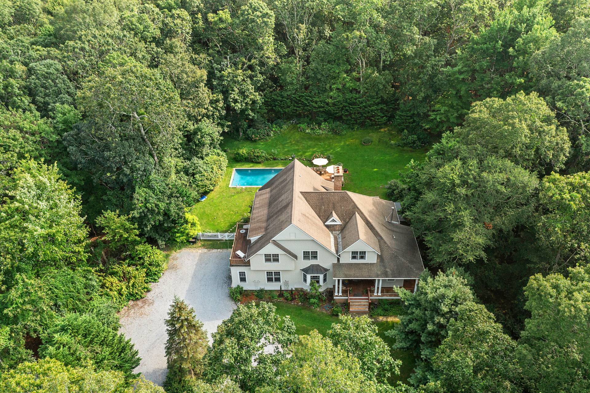 22 Deerwood Path Sag Harbor, NY 11963 - Photo 16 of 18 an aerial view of a house