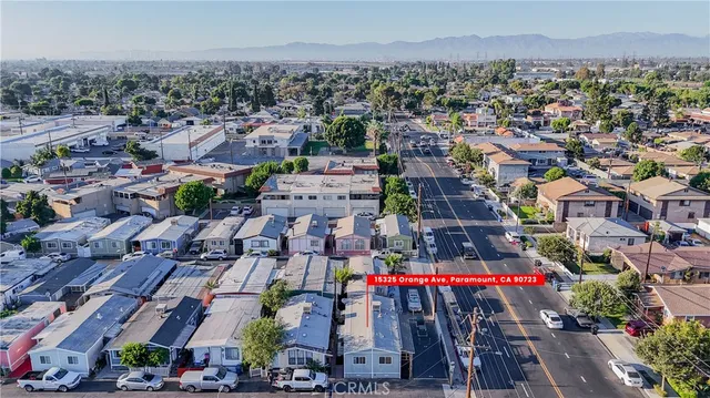 an aerial view of a city